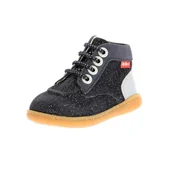Botki damskie - KICKERS KICKICONIC Botki do kostki dla chłopców, unisex, dla dzieci, 34, Granatowy srebrny, 2 UK Child - miniaturka - grafika 1