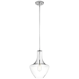 Lampa wisząca Everly - kolor srebrny, transparentny - KL/EVERLY/P/S CH - Lampy sufitowe - miniaturka - grafika 1