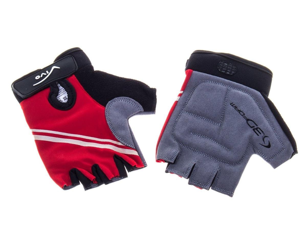 Vivo, Rękawiczki kolarskie, SB-01-8802 E, czerwony, rozmiar XS