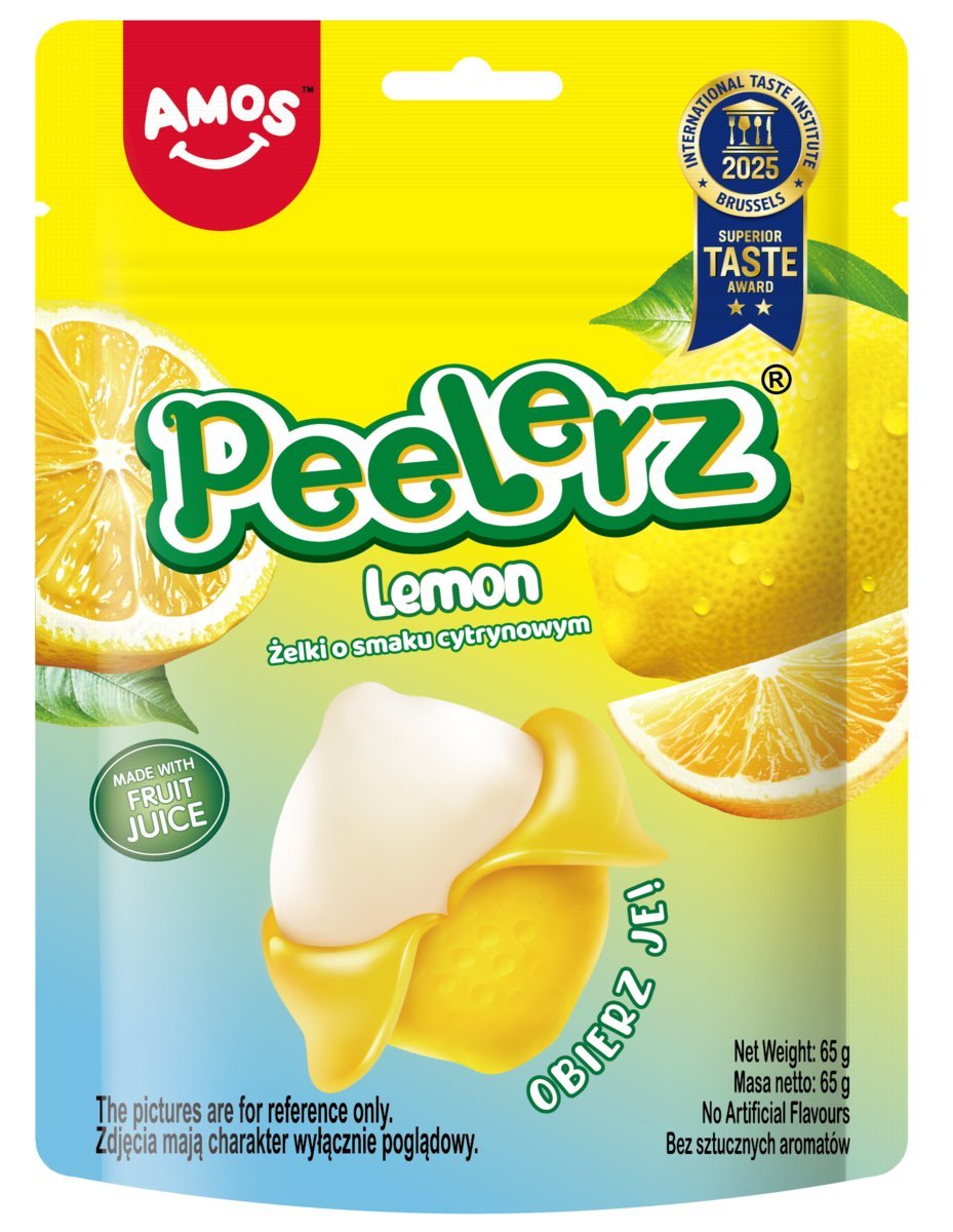 AMOS PEELERZ LEMON ŻELKI DO OBIERANIA O SMAKU CYTRYNY 65G
