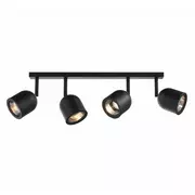 Lampy sufitowe - Sufitowa lampa reflektorowa SPARK 50946402 Kaspa do gabinetu czarna - miniaturka - grafika 1