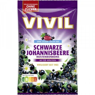 Vivil Schwarze Johannisbeere Cukierki bez Cukru 120 g - Inne słodycze - miniaturka - grafika 1