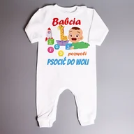 Pajacyki dla niemowląt - Babcia pozwoli psocić do woli - pajac - miniaturka - grafika 1