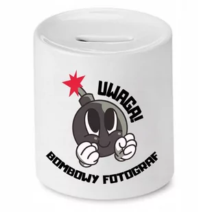 SKARBONKA DLA FOTOGRAFA BOMBOWY FOTOGRAF PREZENT z Nadrukiem ze Zdjęciem - Skarbonki - miniaturka - grafika 1