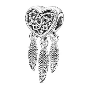 Zawieszka SREBRO 925 Charms koralik do PANDORA Łapacz Snów Serce - Wisiorki - miniaturka - grafika 1