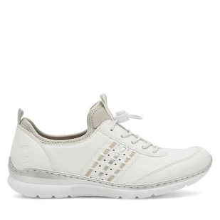 Półbuty Rieker L3259-80 Biały - Półbuty damskie - miniaturka - grafika 1
