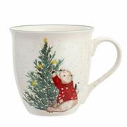 Kubki - Altom Kubek porcelanowy Christmas tree with bear, 630 ml - miniaturka - grafika 1