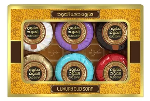 ZESTAW OUD LUXURY 6X20G MINI MYDŁO W KOSTCE PREMIUM ARABSKIE Z DUBAJU - Mydła - miniaturka - grafika 1