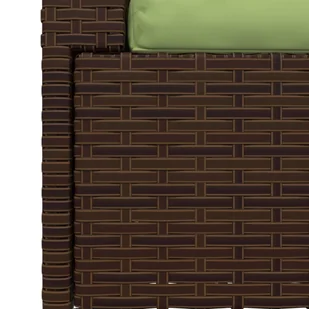 2-osobowa sofa ogrodowa z poduszkami, polirattan, brązowa - Sofy ogrodowe - miniaturka - grafika 9