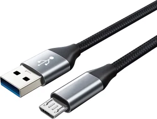Kabel USB Montis USB-A - microUSB 2 m Czarny (MT049) - Kable USB - miniaturka - grafika 1