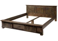 Łóżka - Łóżko Railway #442 Rama Drewniana Mango Lakierowana Braun 180X200 Cm B 8036 - miniaturka - grafika 1