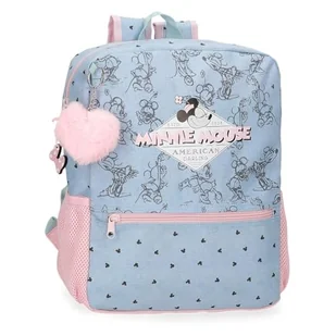Joumma Disney Minnie American Darling Plecak szkolny Niebieski 25x33x12 cms 13,68L Poliester, niebieski, plecak szkolny - Plecaki szkolne i tornistry - miniaturka - grafika 1