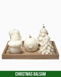 Zestaw Śnieżny Wieczór – 6 elementów – 5 świece – Drewniana Podstawka – Dekoracja na Boże Narodzenie – Zapach Christmas Balsam - Świece Zestaw Śnieżny Wieczór – 6 elementów – 5 świece – Drewniana Podstawka – Dekoracja na Boże Narodzenie – Zapach Christmas Balsam - Świece - miniaturka - grafika 1