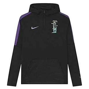 Nike Chłopięca bluza z kapturem Km Dry czarny/Fierce Purple/Hologram 116 - Bluzy dla chłopców - miniaturka - grafika 1