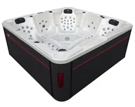 Baseny ogrodowe - HYDROSAN - Wanna SPA Jacuzzi ogrodowe z hydromasażem 5-osobowa 230x230 cm BIAŁA PERŁA OBUDOWA ANTRACYT SPA702 - miniaturka - grafika 1