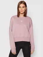 Bluzy damskie - Adidas Bluza Essentials Fleece HF7480 Różowy Relaxed Fit - miniaturka - grafika 1