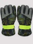 Rękawice narciarskie - Rękawiczki narciarskie 5P chłopięce żółte wzory 16 - miniaturka - grafika 1