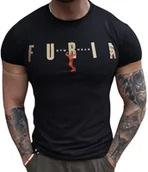 Koszulki męskie - Koszulka męska czarna złota taśma Furia - miniaturka - grafika 1