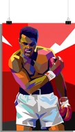 Plakaty - Plakat Muhammad Ali - Plakat bokserski - Plakat legenda boksu - Plakat abstrakcyjny - 51x71cm - Idealny do oprawienia w ramę - miniaturka - grafika 1