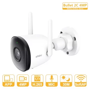 Imou Bullet 2C 4MP IP Wifi hd 4MP (QHD) outdoor surveillance camera,with built-in microphone, IP67 waterproof - Kamery IP - miniaturka - grafika 3