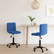 Krzesła - vidaXL Lumarko Obrotowe krzesła stołowe, 2 szt., niebieskie, aksamitne 334371 - miniaturka - grafika 1