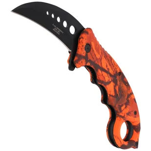 Nóż składany karambit Herbertz CJH Red Camo Aluminium, Black Blade (ART000138 - 572513) - Noże - miniaturka - grafika 5