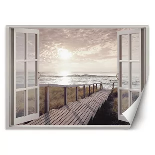 Fototapeta, Okno - pomost na plażę (Rozmiar 210x150) - Fototapety - miniaturka - grafika 1