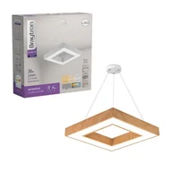 Lampy sufitowe - Braytron aluminiowa lampa sufitowa LED BLADE PD 36W 3240 lm 45Ø lampa wisząca 120cm długość kątowa drewno - miniaturka - grafika 1