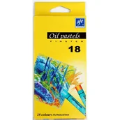 Kredki, ołówki, pastele i pisaki - Titanum PASTELE OLEJNE 18 KOL FOP-18 AC041TIT - miniaturka - grafika 1