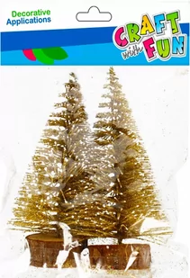 Craft With Fun, Ozdoba dekoracyjna Boże Narodzenie, Choinka, 10 cm, 501482 - Zabawki kreatywne - miniaturka - grafika 1