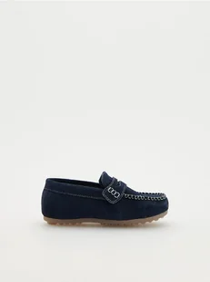 Reserved - Skórzane mokasyny - granatowy - Buty dla chłopców - miniaturka - grafika 1