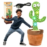 Zabawki interaktywne dla dzieci - Tańczący Kaktus Interaktywny Śpiewa Gra Powtarza Tańczy Zabawka Dla Dzieci - miniaturka - grafika 1