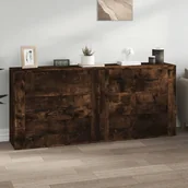 Szafki nocne - vidaXL Szafki, 2 szt., przydymiony dąb, materiał drewnopochodny - miniaturka - grafika 1