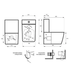 Massi Tringo MSK-2208SLIM - Kompakty WC - miniaturka - grafika 1