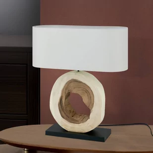 Lampa stołowa Nathan z drewnianą stopą - Lampy stojące - miniaturka - grafika 2