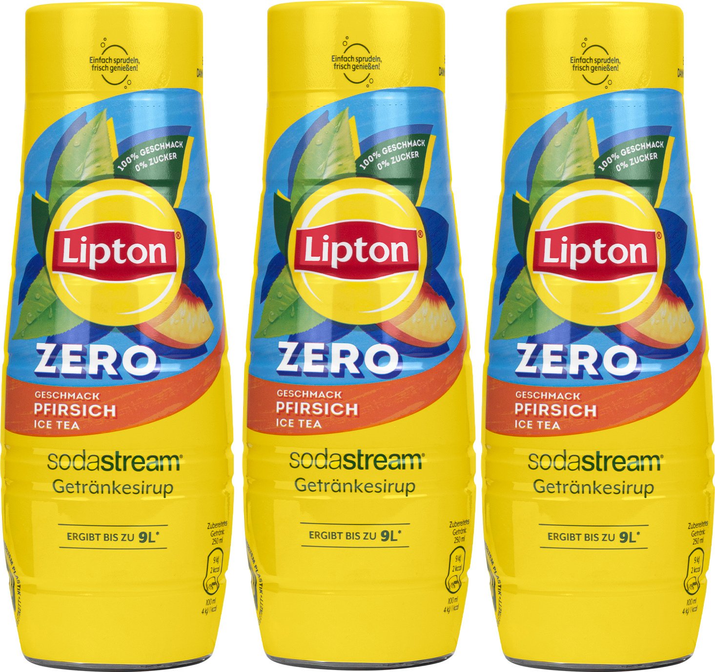 3x Syrop do SodaStream Lipton Ice Tea Brzoskwinia Zero 440ml