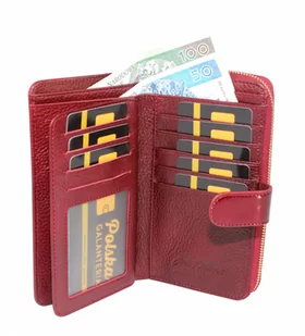 Portfel Damski Skóra Licowa Lakierowana PETERSON Duży Z Suwakiem Piórnik Z Zapięciem BC 603 RFID 16,5 x 10,5 x 3 [cm] - Portfele - miniaturka - grafika 8