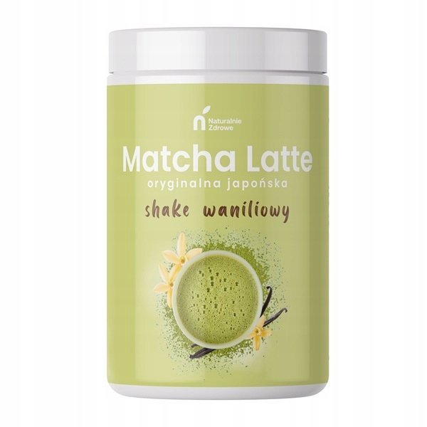 Naturalnie Zdrowe Matcha Japońska Latte Shake Waniliowy 390 G