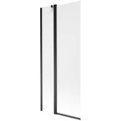 Parawany nawannowe - Mexen Flip parawan nawannowy 1-skrzydłowy 80 x 150 cm, szron, czarny - miniaturka - grafika 1