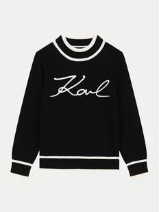 Karl Lagerfeld Kids Sweter Z30218 M Czarny Regular Fit - Swetry dla chłopców - miniaturka - grafika 1