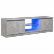 Szafki RTV - vidaXL Szafka pod TV, z oświetleniem LED, szara, 120 x 30 x 35,5 cm - miniaturka - grafika 1