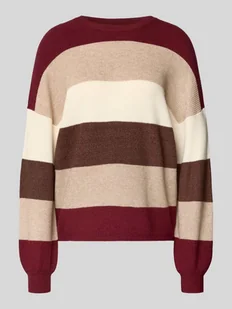 Sweter z dzianiny o luźnym kroju z mieszanki wiskozy model ‘ATIA’ - Swetry damskie - miniaturka - grafika 1