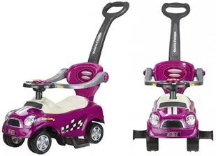 LEANToys Jeździk Pchacz z Prowadnicą Coupe Fioletowy - Jeździki dla dzieci - miniaturka - grafika 1