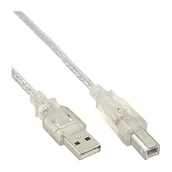 Kable USB - InLine Kabel USB USB-B 2m Przeźroczysty 34518T - miniaturka - grafika 1