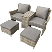 Sofy ogrodowe - Sofa ogrodowa Milos Plus Beige / Beige Melange - miniaturka - grafika 1