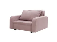 Sofy i kanapy - Fotel LONDON z funkcją spania sofa Różowy - miniaturka - grafika 1