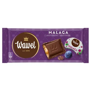 Wawel - Malaga czekolada śmietankowa z rodzynkami - Czekolada - miniaturka - grafika 1