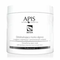 Maseczki do twarzy - Apis Professional Detox Detoksykująca Maska Algowa z Węglem z Bambusa i Jonizowanym Srebrem, 250g - miniaturka - grafika 1