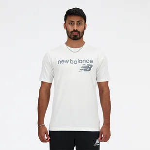 Koszulka męska New Balance MT41905WT  biała - Koszulki męskie - miniaturka - grafika 1