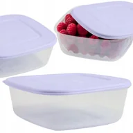 Pojemniki kuchenne - Plastikowy Pojemnik Z Pokrywką Do Przechowywania Zamrażania Żywności 0,93L - miniaturka - grafika 1